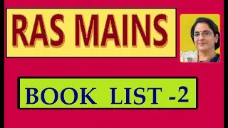 Topic wise RAS Mains content / Book List Part 2