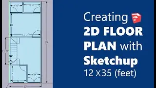 SketchUp Floor Plan Tutorial — How to Create a Floor Plan | 2D Floor Plan #1 | Tayyab Architect