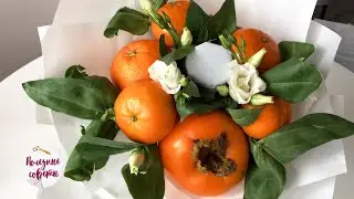 How to Make a FRUIT and Fresh Flower Bouquet! Step-by-step tutorial for making a bouquet on skewers!