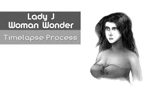 Drawing process lady j woman wonder gi joe | Procreate timelapse portrait