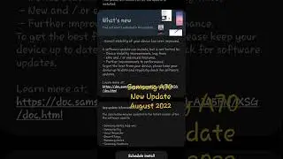 Samsung a70 update August