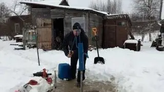 Прокачка воды ручной колонкой