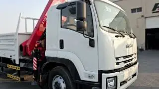 PM TRUCK manufactured Cargo Body and mounted Fassi F175 Crane on Isuzu FVR