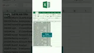 How to Format Excel Sheet using Shortcut Keys 