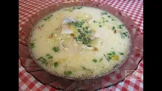 Суп с плавленым сыром и курицей