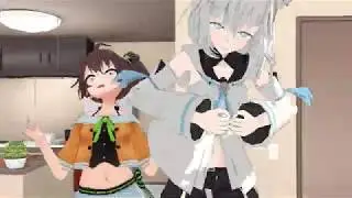 【MMDホロライブ】Matsuri asks for Fubuki's Butt