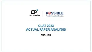 CLAT 2023 PAPER  ENGLISH SECTION ANALYSIS
