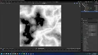 Blender 4.02 Create a Terrain (1) : bake a B&W diffuse map