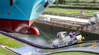 Amazing Technique They Invented to Move World’s Largest Ships in Panama Canal