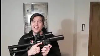 Edgun Leshiy 2 takes Red Fox with a Headshot (upper neck), with Compact .25 cal HP Airgun Semi-Auto