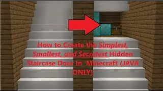 How to Build a Secret Staircase Entrance in Minecraft (JAVA) (20 SUB SPECIAL) ~ Snail Subscriber