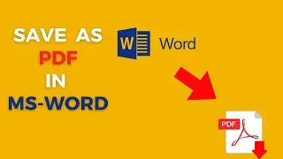 Word to PDF - How to Save a Word Document  as PDF