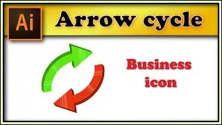 🔄🔄🔄3D arrow cycle - Adobe Illustrator tutorial
