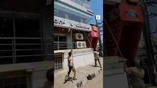 Congress workers destroying English Sign boards | TheInformania