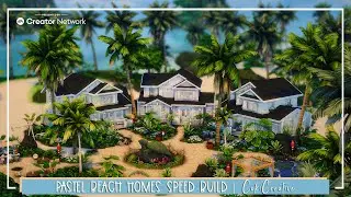 Pastel Beach Homes | Sims 4 Speed Build w/ Voiceover