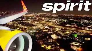 Spirit Airlines NK389 Takeoff, Los Angeles International Airport (LAX) | LA Night View #subscribe