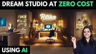 Create FAKE Youtube studio setup at home using free AI Tools | Youtube studio background using AI