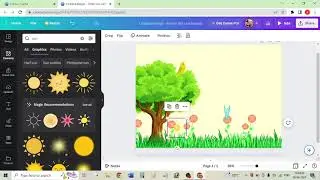 Animation  video created in Canva for free / Animation of garden scene