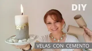 👉 Cómo hacer VELAS CON CEMENTO, en cartones de papel higiénico.