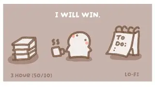 3 Hour Focus Pomodoro | 50/10 Session to Crush Your Goals | Lofi Motivation