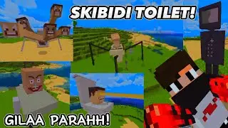 Ada Skibidi Toilet Di Minecraft! - Review Addon Skibidi Toilet |Link MediaFire