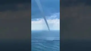 Tornado over the sea in Sochi.