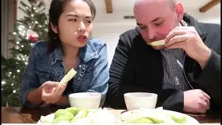 Vlog 106| Thử Thách Chồng Mỹ Ăn Xoài Chấm Mắm Ruốc Và Cái Kết Nở Hoa Hay Bế Tắc? 😅