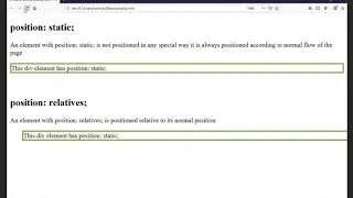 Difference between position:static and position:relative  lesson:17 (part-2)