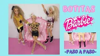 👢🥾DIY CÓMO HACER BOTITAS PARA BARBIE/ CÓMO HACER ZAPATOS PARA MUÑECAS MANUALIDADES.👢🥾