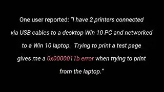2021 Error Windows cannot connect to the printer operation failed 0x0000011b KB5005565