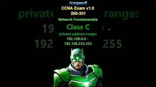 Cisco CCNA: Class C Private address range? - #icmpwolf #ciscoccna #class_c