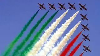 Авиасалон итальянцы Frecce Tricolori Air Show