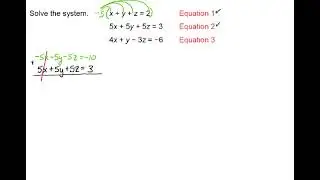 Solving a 3 Variable System with No Solution Video