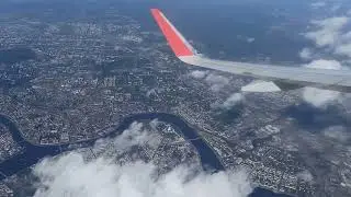Вылет из Санкт-Петербурга с полосы 28R в Мурманск на Airbus A320neo! Проход на центром Петербурга!