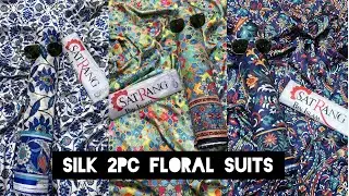 Silk 2pc Floral Design || Beautiful Color Designing #Fashion ideas with sawera