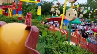 Toy Story land SLINKY DOG DASH Ride 4K 0pening day DISNEY HOLLYWOOD STUDIOS