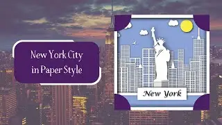 NEW YORK CITY IN PAPER CUT STYLE