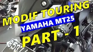 Modif Touring Yamaha MT25 PART 1 - Pemasangan Lampu Tembak Drake Minimax Neo 100 W di 