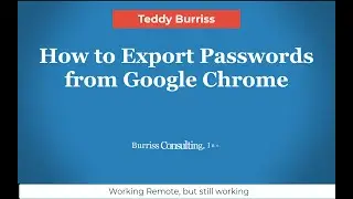 How can I export my Passwords from Google Chrome to another computer?