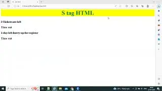 How to use s(Sample) tag in HTML