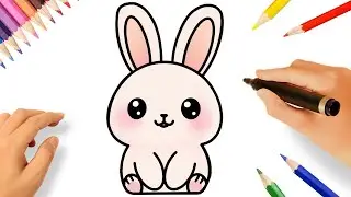 COMO DESENHAR UM COELHO KAWAII FÁCIL 🐇
