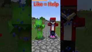 Mikey was scared of little mouse in Minecraft!  
