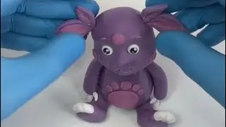 Лунтик из мастики  МК как слепить Лунтика