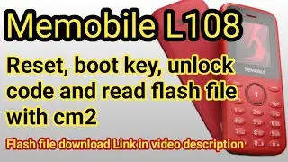 Memobile L108 reset code, format boot key and read flash file with cm2 