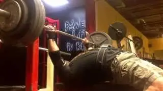 385 raw bench. "I'll be back"