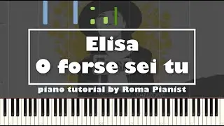 Elisa - O forse sei tu (piano tutorial) Sanremo 2022