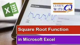 How to square root a number in MS Excel using the SQRT() function!