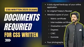 Documents required for CSS 2025 Written Exams || CSS Written Exam Apply | Important Update