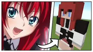 How to Build a Rias Gremory Statue (High School DxD) - Minecraft