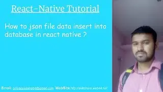 How to json file data insert into database in react native ?